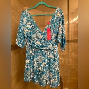 NWT Lilly Pulitzer Parigi Romper Size Medium